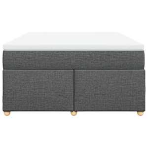 Box spring postel s matrací tmavě šedá 140x200 cm textil - obrázek 4