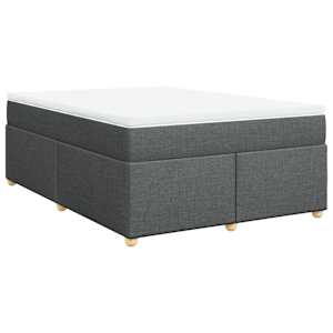 Box spring postel s matrací tmavě šedá 140x200 cm textil - obrázek 9