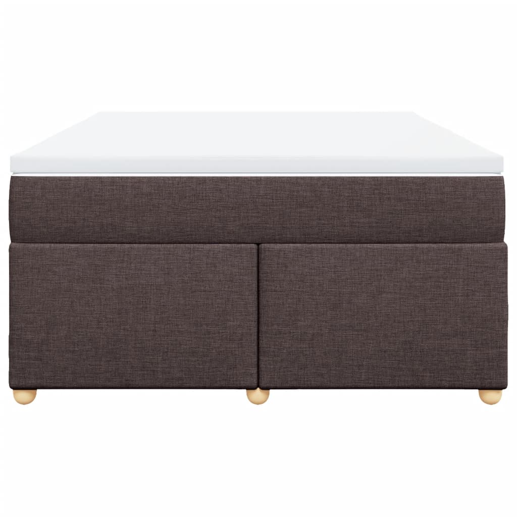 vidaXL Boxspring met matras stof donkerbruin 140x200 cm bruin, foto 4