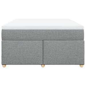 Box spring postel s matrací světle šedá 160 x 200 cm textil - obrázek 4
