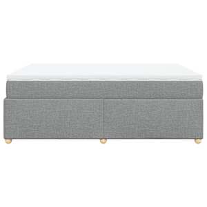 Box spring postel s matrací světle šedá 160 x 200 cm textil - obrázek 8