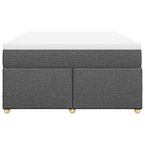 Box spring postel s matrací tmavě šedá 160x200 cm textil - obrázek 4