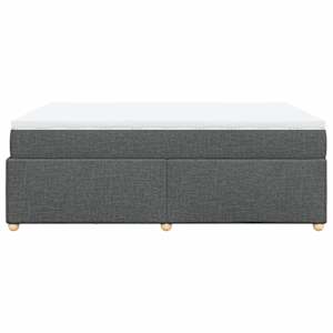 Box spring postel s matrací tmavě šedá 160x200 cm textil - obrázek 8