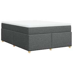 Box spring postel s matrací tmavě šedá 160x200 cm textil - obrázek 9