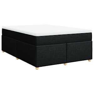 Box spring postel s matrací černá 160x200 cm textil - obrázek 2