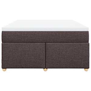 Box spring postel s matrací tmavě hnědá 160x200 cm textil - obrázek 4
