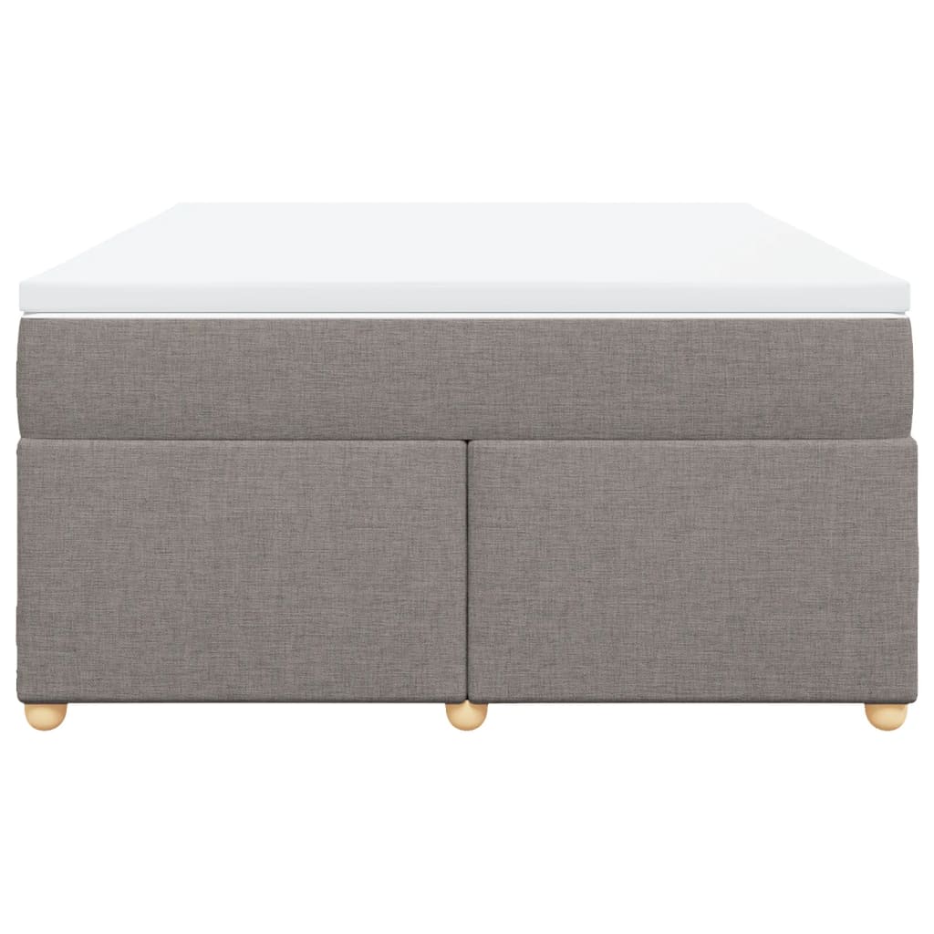 vidaXL Boxspring met matras stof taupe 160x200 cm, foto 4