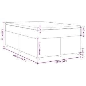 Box spring postel s matrací taupe 160x200 cm textil - obrázek 12