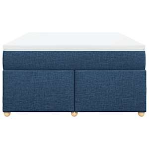 Box spring postel s matrací modrá 160x200 cm textil - obrázek 4