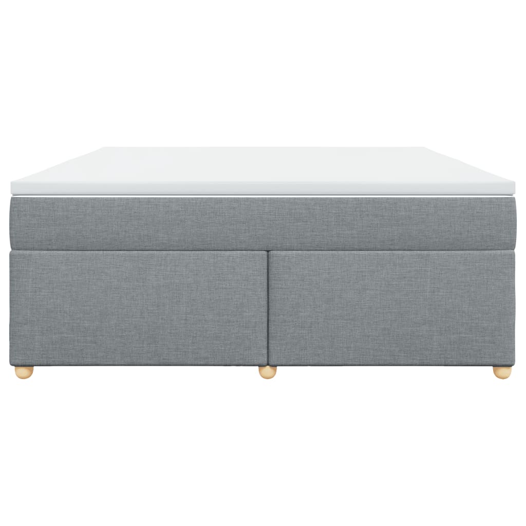 vidaXL Boxspring met matras stof lichtgrijs 180x200 cm grijs, foto 4