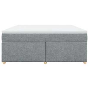 Box spring postel s matrací světle šedá 180 x 200 cm textil - obrázek 4
