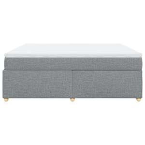 Box spring postel s matrací světle šedá 180 x 200 cm textil - obrázek 8