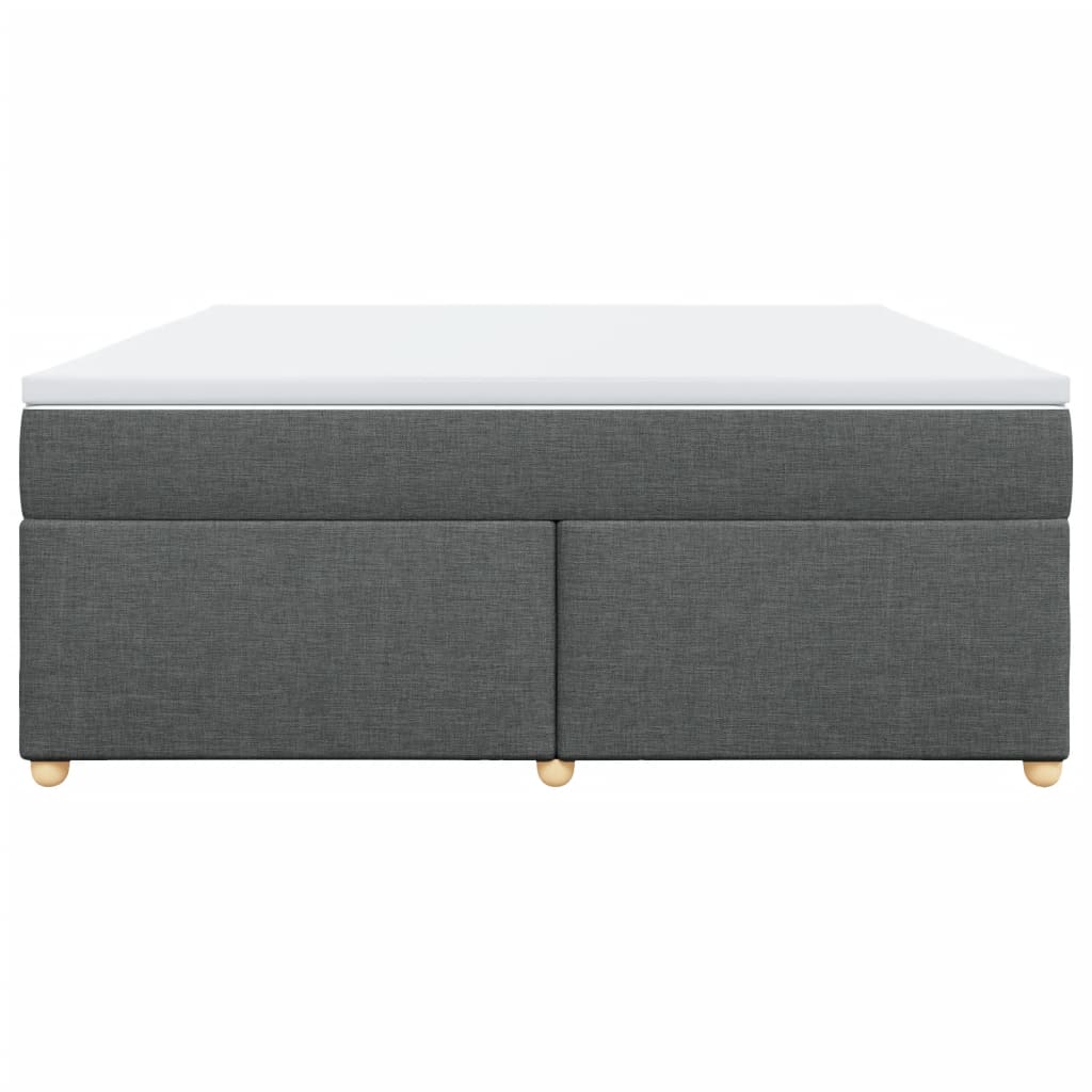 vidaXL Boxspring met matras stof donkergrijs 180x200 cm grijs, foto 4