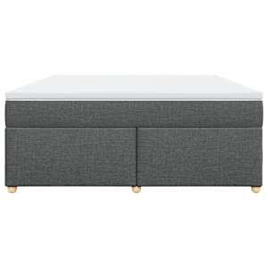 Box spring postel s matrací tmavě šedá 180x200 cm textil - obrázek 4