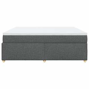 Box spring postel s matrací tmavě šedá 180x200 cm textil - obrázek 8