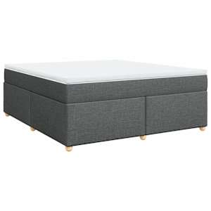 Box spring postel s matrací tmavě šedá 180x200 cm textil - obrázek 9