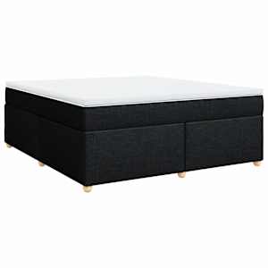 Box spring postel s matrací černá 180x200 cm textil - obrázek 2