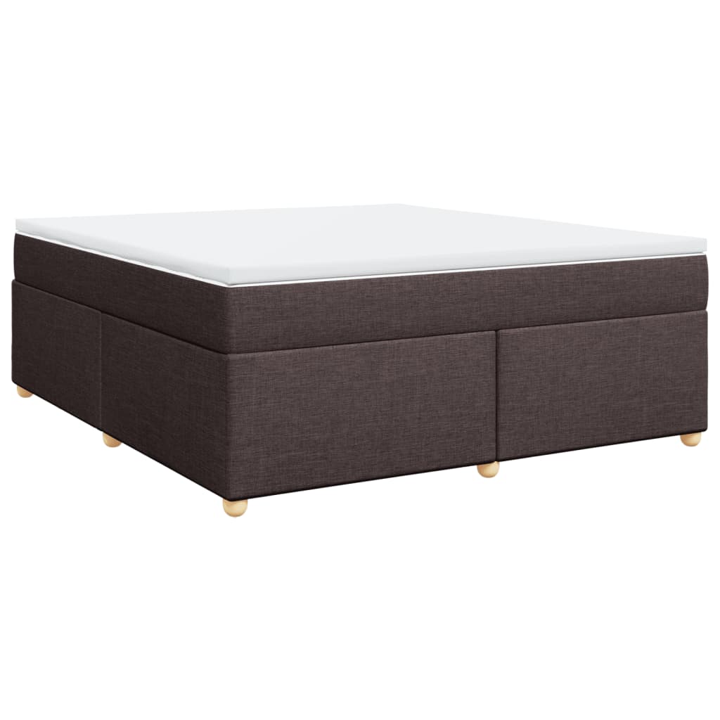 vidaXL Boxspring met matras stof donkerbruin 180x200 cm bruin, foto 3