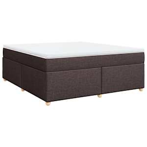 Box spring postel s matrací tmavě hnědá 180x200 cm textil - obrázek 2