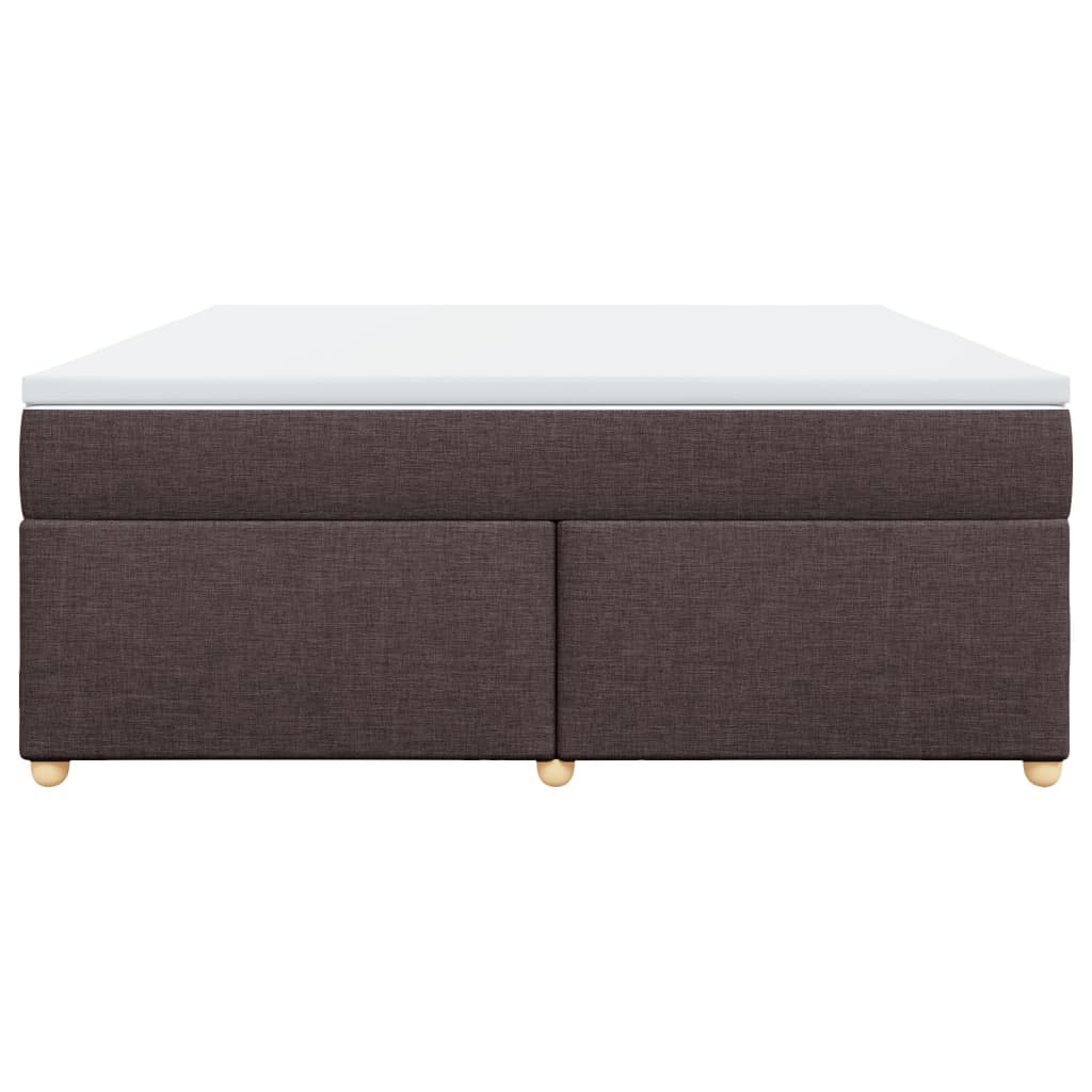 vidaXL Boxspring met matras stof donkerbruin 180x200 cm bruin, foto 4