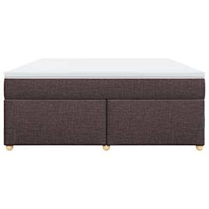Box spring postel s matrací tmavě hnědá 180x200 cm textil - obrázek 4