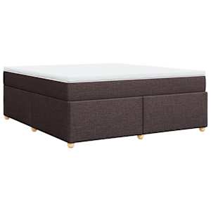 Box spring postel s matrací tmavě hnědá 180x200 cm textil - obrázek 9