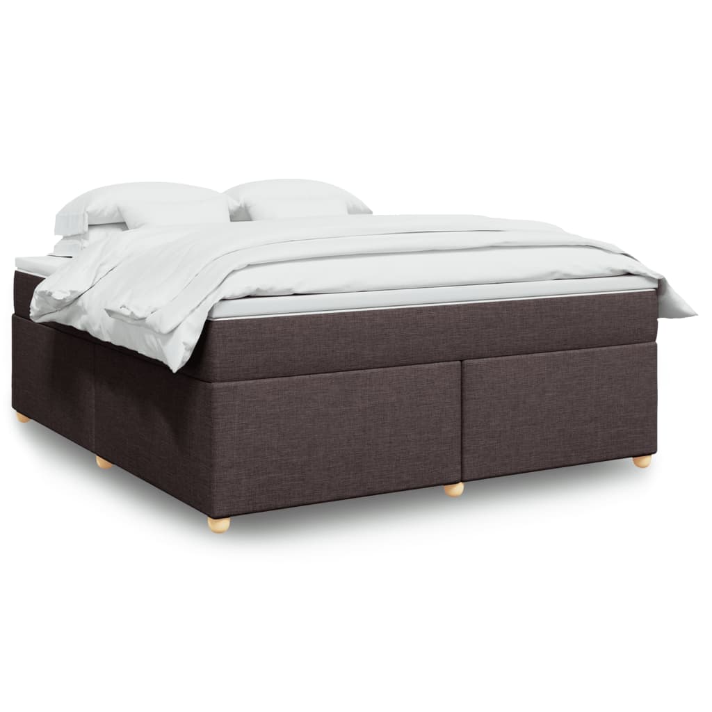 Boxspringbett mit Matratze Dunkelbraun 180×200 cm Stoff