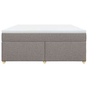 Box spring postel s matrací taupe 180x200 cm textil - obrázek 4