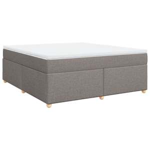 Box spring postel s matrací taupe 180x200 cm textil - obrázek 9