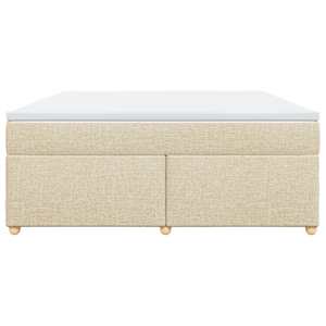 Box spring postel s matrací krémová 180x200 cm textil - obrázek 4