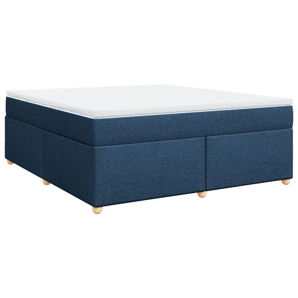 vidaXL Boxspring met matras stof blauw 180x200 cm, foto 3