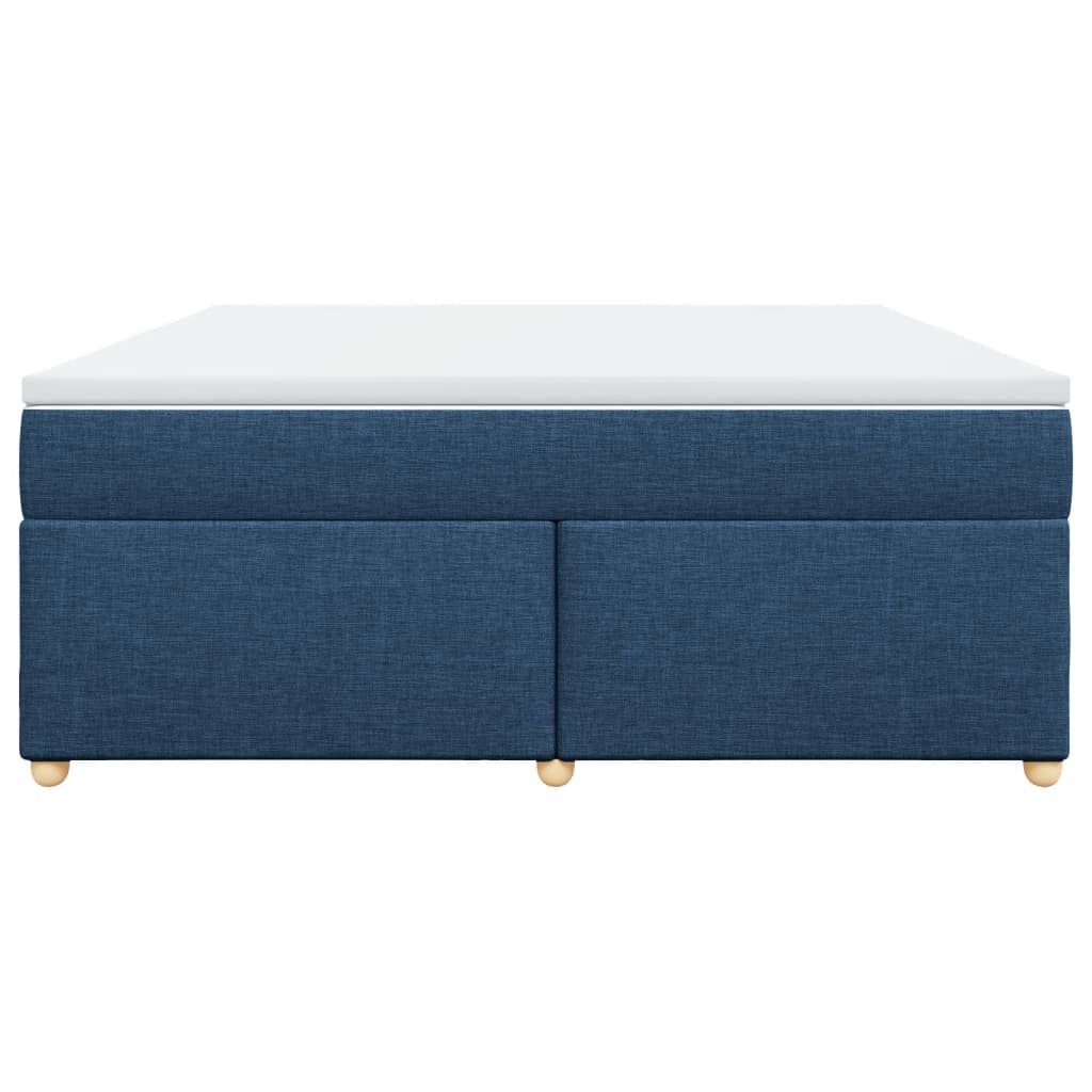 vidaXL Boxspring met matras stof blauw 180x200 cm, foto 4