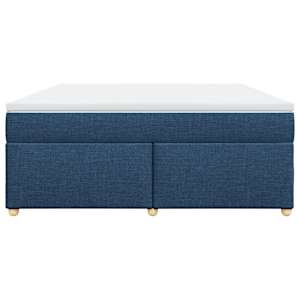 Box spring postel s matrací modrá 180x200 cm textil - obrázek 4
