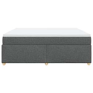 Box spring postel s matrací tmavě šedá 200x200 cm textil - obrázek 8