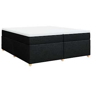 Box spring postel s matrací černá 200x200 cm textil - obrázek 2