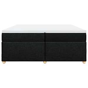 Box spring postel s matrací černá 200x200 cm textil - obrázek 4