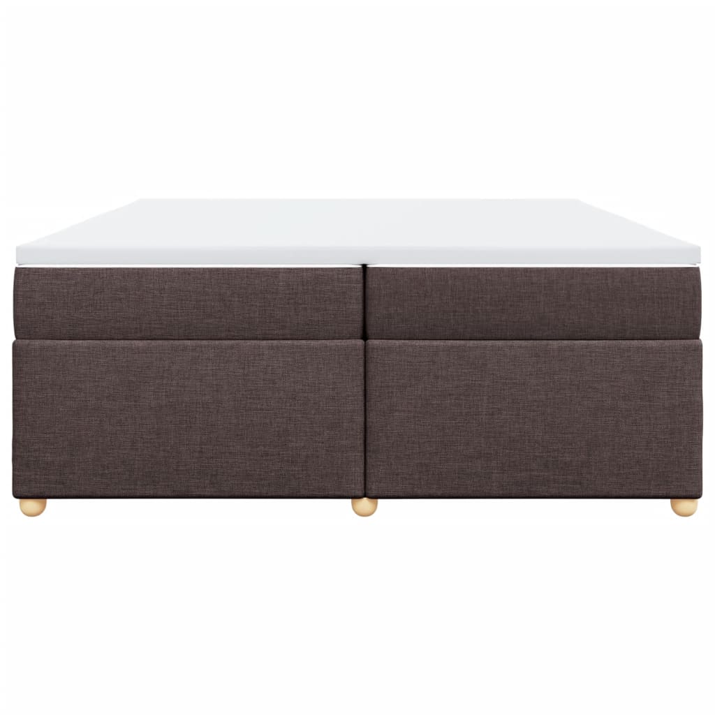 vidaXL Boxspring met matras stof donkerbruin 200x200 cm bruin, foto 4