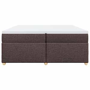 Box spring postel s matrací tmavě hnědá 200x200 cm textil - obrázek 4