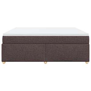 Box spring postel s matrací tmavě hnědá 200x200 cm textil - obrázek 8