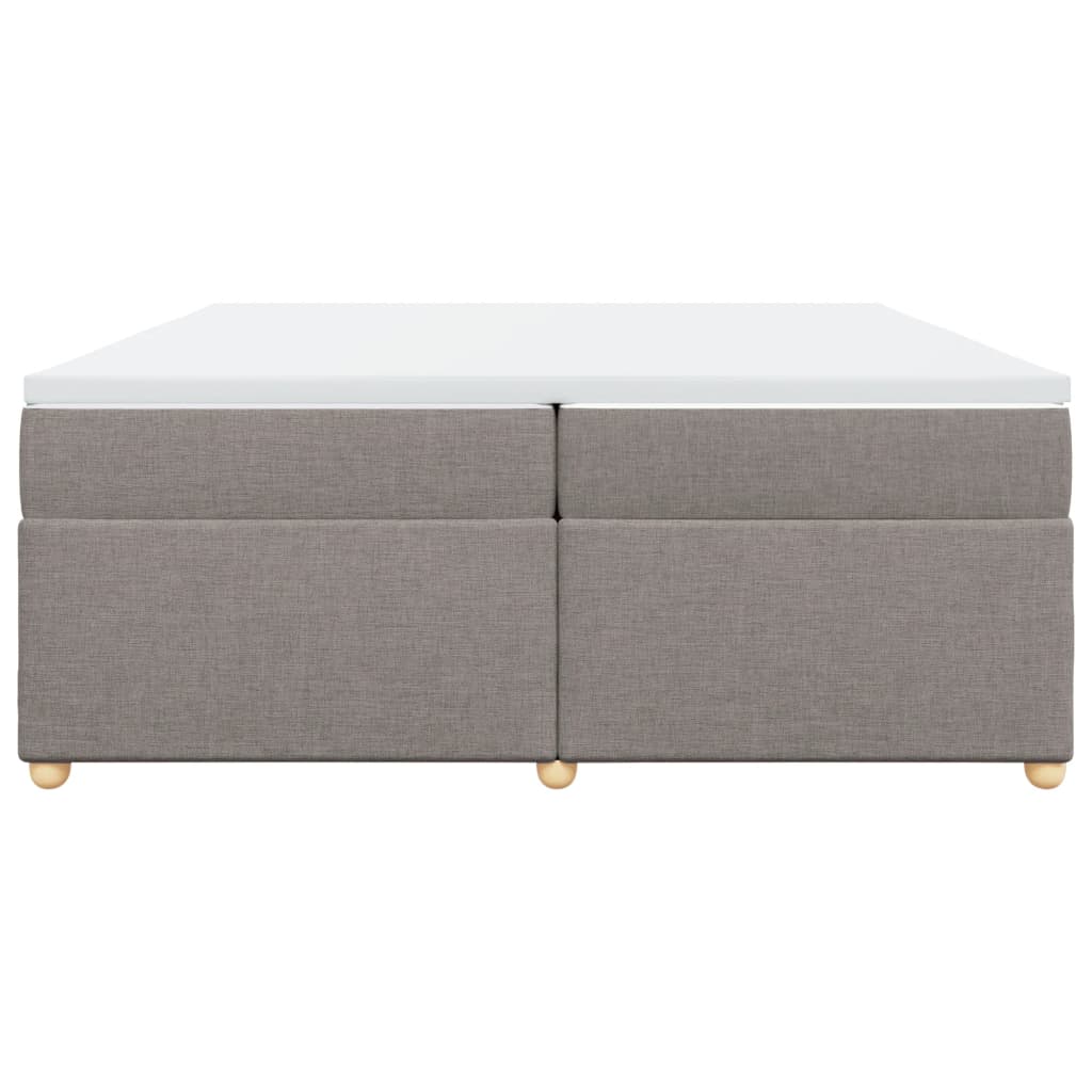 vidaXL Boxspring met matras stof taupe 200x200 cm, foto 4