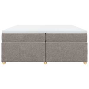 Box spring postel s matrací taupe 200x200 cm textil - obrázek 4