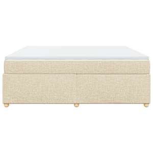 Box spring postel s matrací krémová 200x200 cm textil - obrázek 8