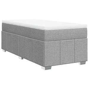 Box spring postel s matrací světle šedá 80 x 200 cm textil - obrázek 2
