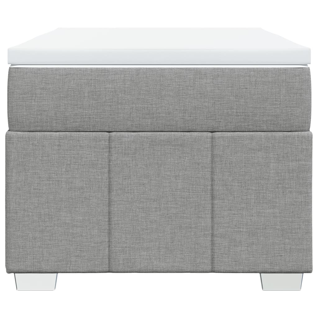 vidaXL Boxspring met matras stof lichtgrijs 80x200 cm grijs, foto 4