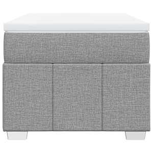 Box spring postel s matrací světle šedá 80 x 200 cm textil - obrázek 4