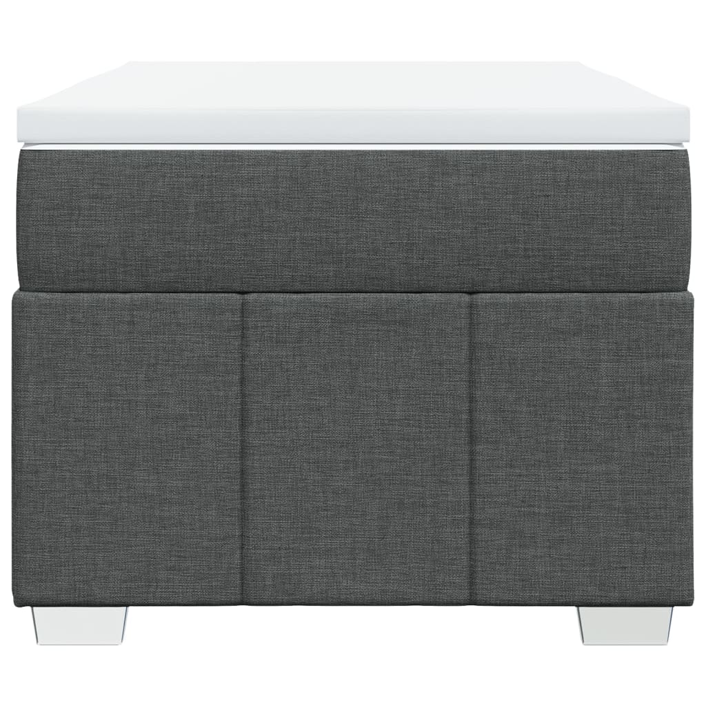 vidaXL Boxspring met matras stof donkergrijs 80x200 cm grijs, foto 4
