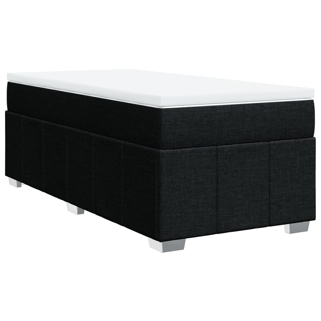 vidaXL Boxspring met matras stof zwart 80x200 cm, foto 3