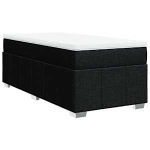 Box spring postel s matrací černá 80 x 200 cm textil - obrázek 2