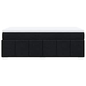 Box spring postel s matrací černá 80 x 200 cm textil - obrázek 8