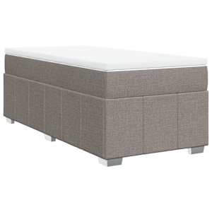 Box spring postel s matrací taupe 80x200 cm textil - obrázek 2